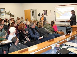 Press photo/Jake Browning The Macon County Board of Education ran out of room to hold everyone who came to support arts education at their monthly meeting on Monday night.