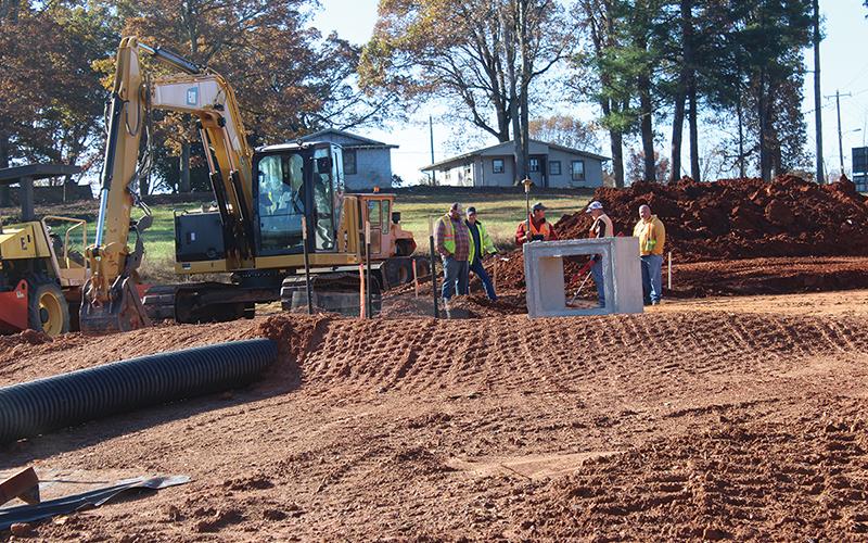 Press photo/Jake Browning - Infrastructure work has begun at Wayah and Maple streets.