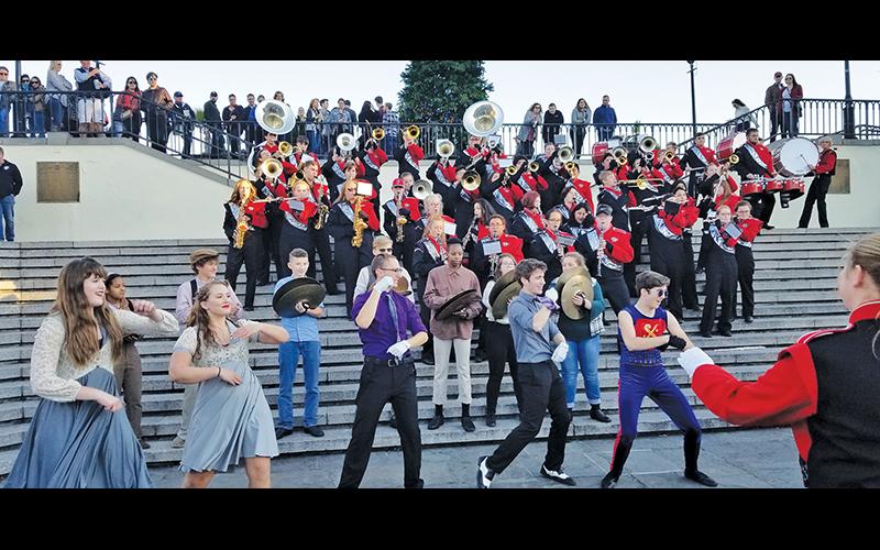 Photo/Rebecca Martin The Franklin High School Marching Band impressed the crowd – and the judges – at a performance in Jackson Square.