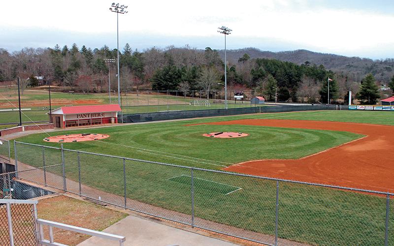 Press photo/Andy Scheidler - The baseball and soccer fields at Macon Middle School sit empty on Friday afternoon, when they would normally be bustling with action. No games, practices, workouts or skill developments are allowed with coaches until April 6, yet players in spring sports are permitted to meet on their own to stay sharp in the interim.