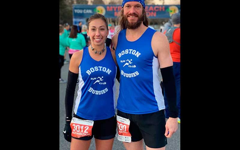 Photo submitted - Kim Jakushev will make her second straight appearance at the Boston Marathon, while Dave Evans will make his debut. The race was postponed until Sept. 14.