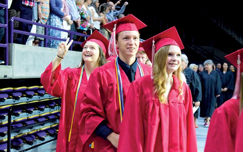 File photo - Franklin High graduates enjoy their moment in the spotlight at the 2019 commencement.