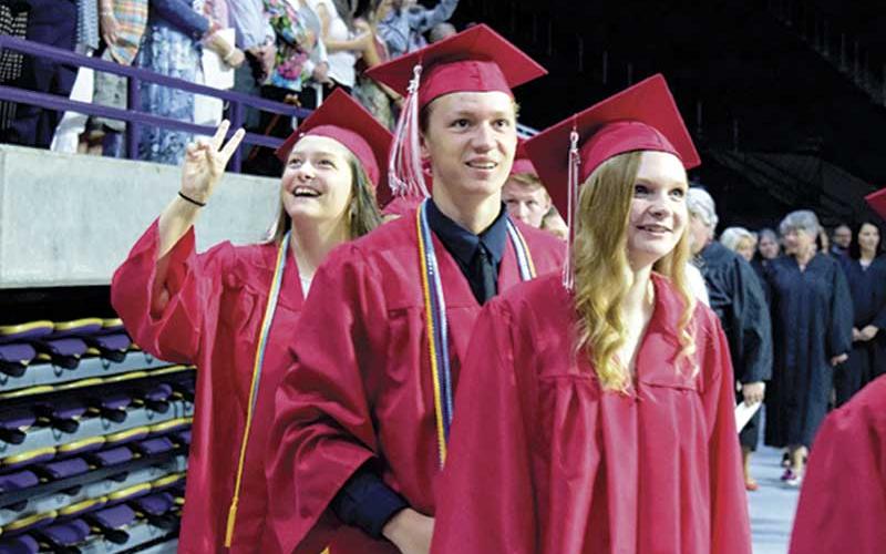 File photo - Franklin High graduates enjoy their moment in the spotlight at the 2019 commencement.