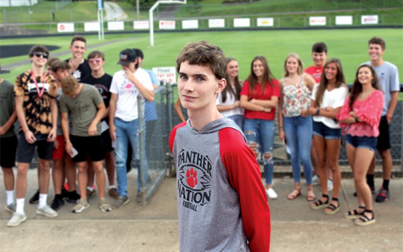 Press photo/Jake Browning - Devyn Blackburn, who is fighting to recover from severe injuries he suffered in a wreck, has been embraced by the community.