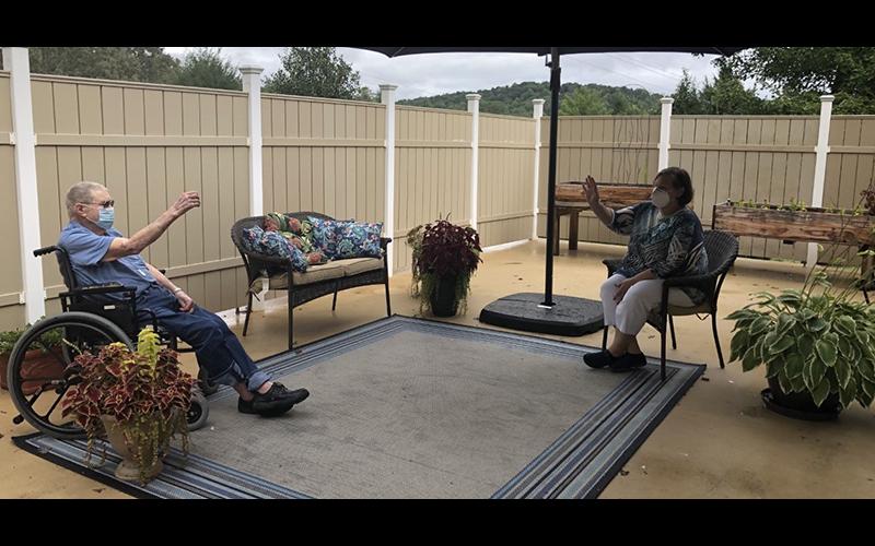 Grandview Manor has started letting residents meet outside with a friend or relative while observing social distancing protocols.
