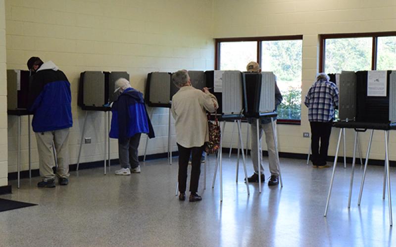 Press photo/Linda Mathias - Turnout has been heavy during early voting, which ends at 3 p.m. Saturday, Oct. 31.