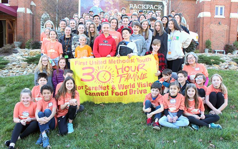 File photo – First United Methodist’s Day of Famine will help the community in a variety of ways. After a long 30 hours of fasting and making improvements to the Outreach Center, the church will have some very hungry youth members to feed.
