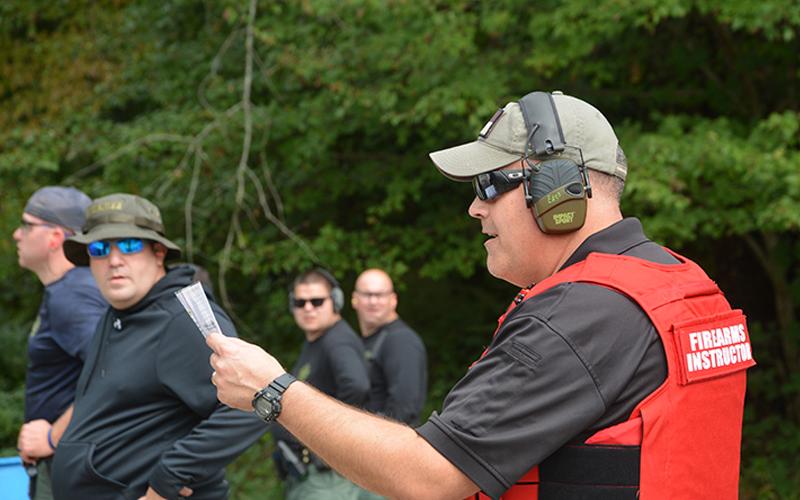 Photo submitted/SCC An instructor leads training on the firing range in Sylva.