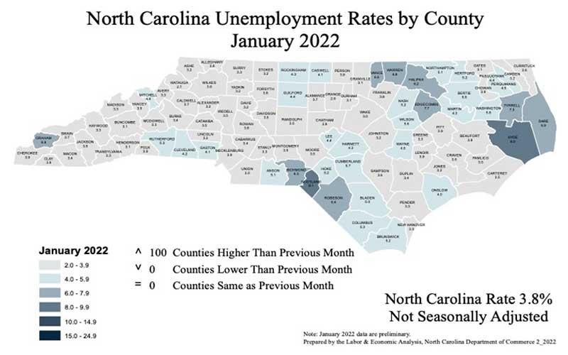 Unemployment map