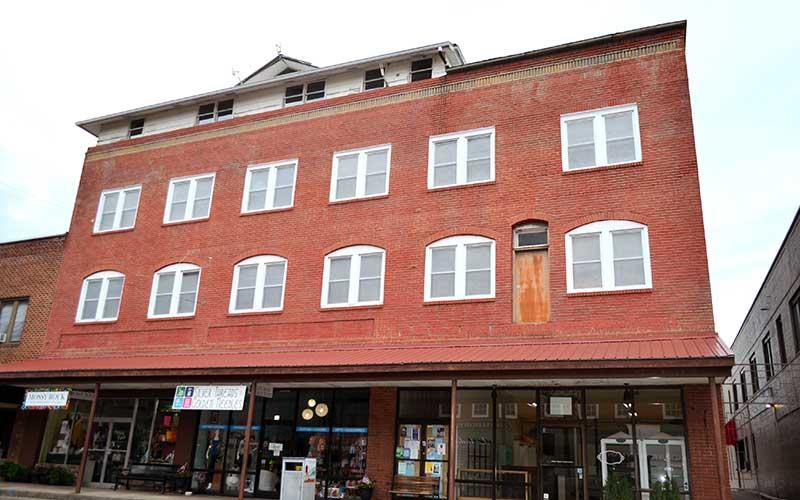 Press photo/Mia Overton - The old Scott Griffin Hotel on Main Street may see new life as a boutique hotel with rooftop restaurant.