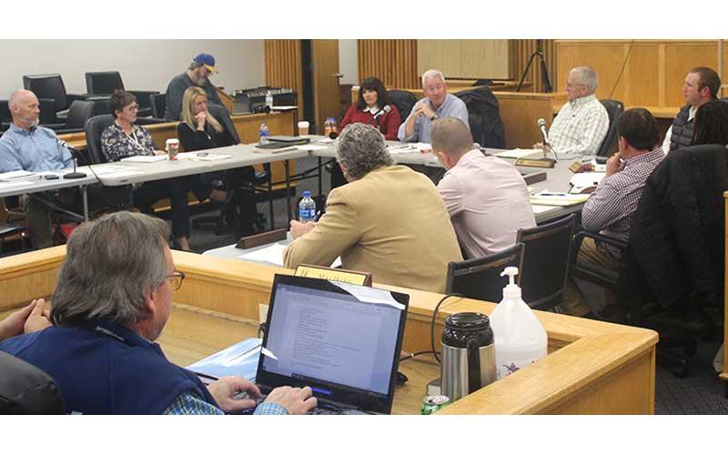 Press photo/Thomas Sherrill - The Macon County Board of Commissioners and the Board of Education held a joint meeting on Dec. 21 to discuss school improvement projects.