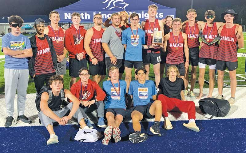 Press photo/Will Woolever - Panther men’s track and field is pictured at the 3A West Regional meet May 12. The team won the 3A Outdoor State Championship at North Carolina A&amp;T May 19.