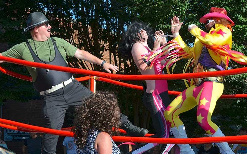Press photos/Mia Overton - The “80s stars of Wrestlemania” float won the grand prize for the 80s Flashback Parade on Aug. 5.