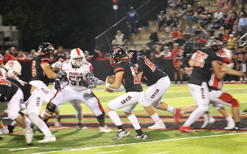 Press photo/Will Woolever - Senior Jacob Gibson corrals a Pisgah ballcarrier in Canton Sept. 29.