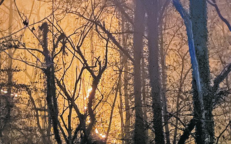 Photo/The Cherokee Scout As of Tuesday morning, the Collett Ridge fire had burned 2,919 acres. A burn ban is now in effect throughout Western North Carolina, including Macon County and the towns of Franklin and Highlands.