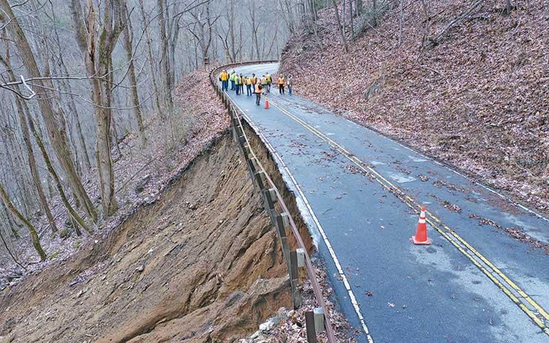 Photo/NCDOT - Repair work on Highlands Road is set to begin this week. The road will be closed until the end of the month.