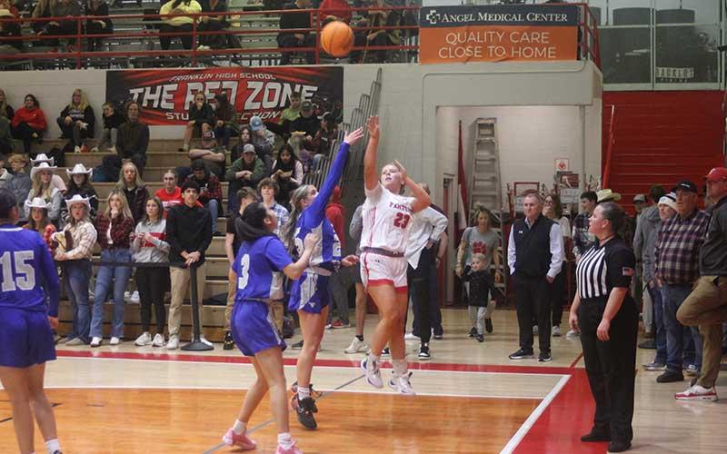 Press photo/Will Woolever - Junior McKenna Plemmons attempts a jump shot versus Smoky Mountain Jan. 12.