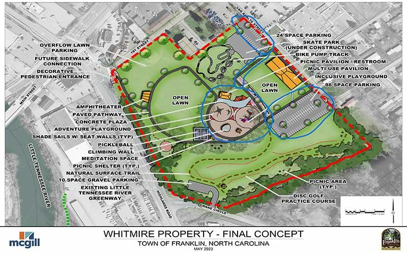 Provided graphic of park map
