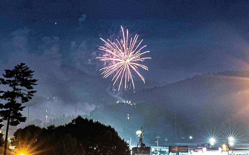 Press file photo - Fireworks over Franklin as seen in 2023. Due to scheduling demands with a new vendor, the 2024 fireworks will be held on July 5.