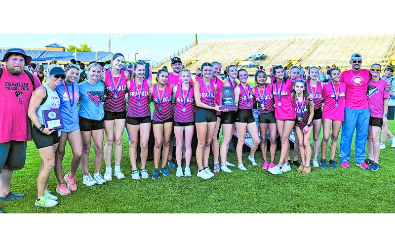 Photo submitted. Panther women’s track and field is pictured at the 3A Outdoor State Championships in Greensboro May 20.