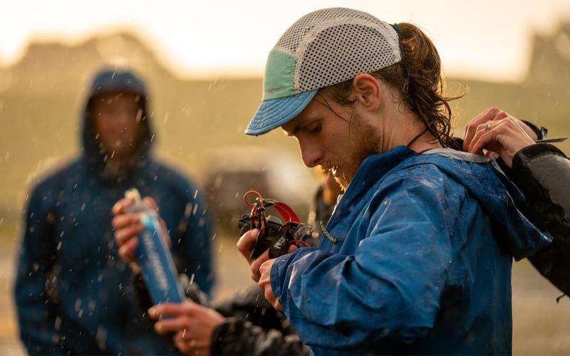 Photo submitted. Woodward is pictured receiving help with his equipment from his support team at the Canyons Endurance 100-mile race in California’s Sierra Nevada mountains recently. This August Woodward will travel to France for the Ultra Trail du-Mont Blanc, where he finished 48th overall in 2022 and 29th overall last year.