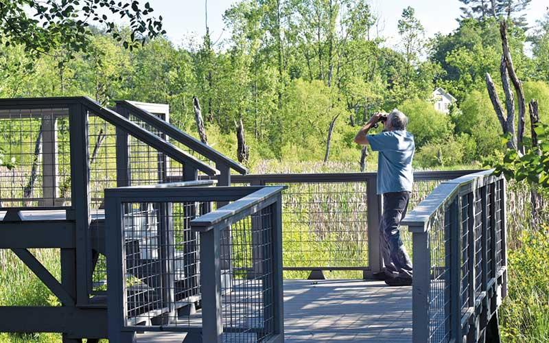Photo/Fred Alexander - The Barbara McRae Viewing Platform on the Little Tennessee River Greenway