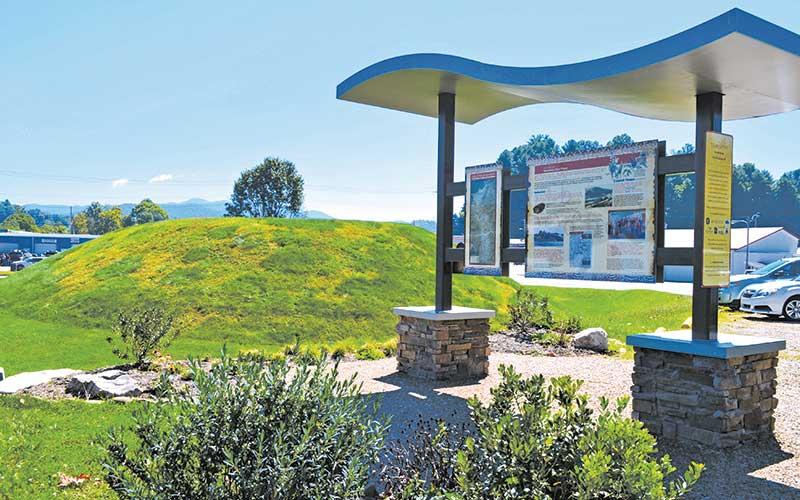 Press file photo - The Nikwasi Mound and kiosk is downtown Franklin.