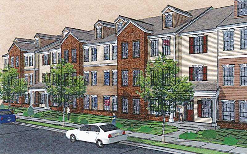 Drawing/Solstice Partners - A drawing of the proposed Franklin Falls apartment complex that will be built on Siler Road.