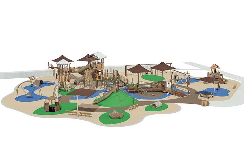 Graphic/Town of Franklin - A rendering of what the inclusive playground at the Whitmire property could look like.