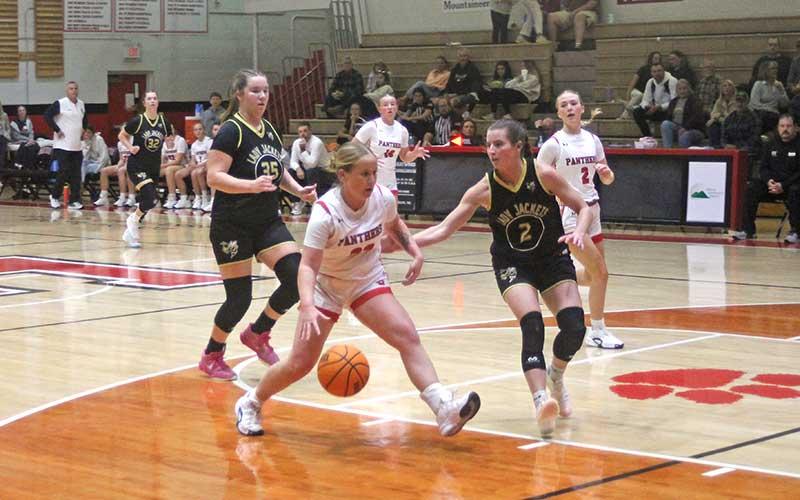 Press photo/Will Woolever - Senior McKenna Plemmons dribbles upcourt versus Hayesville Nov. 21
