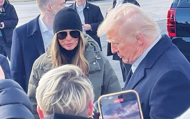 Photo courtesy of Kevin Corbin President - Donald Trump and First Lady Melania Trump in Asheville Friday, Jan. 24.