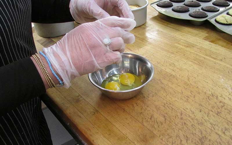 Press photo/Christian A. Ray - Eggs are a vital part of doing business for Renee’s Cake Shoppe in downtown Franklin.