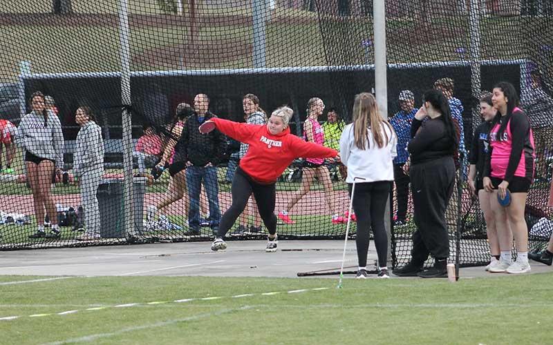 Press photo/Will Woolever - Senior Charley Seagle competes in the discus at Western Carolina University March 7.