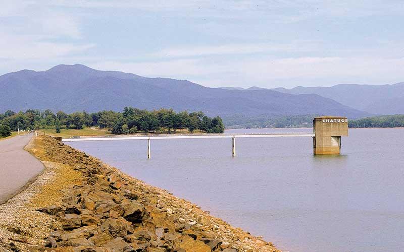 Photo/TVA - TVA has published a Notice of Intent concerning work on the spillway at Chatuge Dam in Hayesville. There will be four action alternatives and a “no action” alternative. All the action alternatives will require a drawdown during construction. Depending on the alternative selected, the drawdown could be 4-8 years.