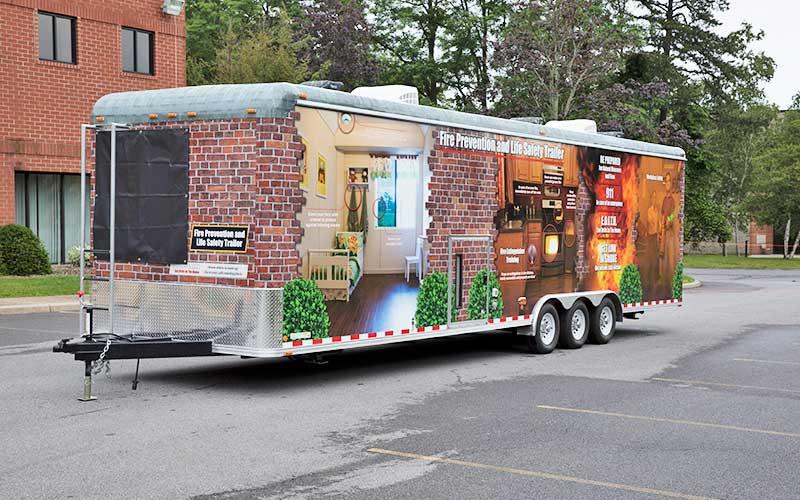 Photo submitted - An example of a fire safety trailer by LION.