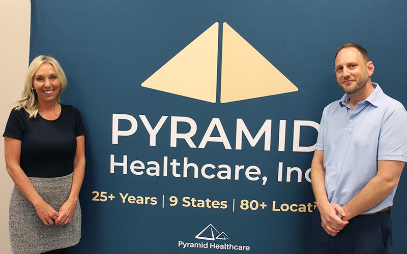 Press photo/Shelby Powell. Bridget Cain and Dan Gellman at Pyramid Healthcare’s new Franklin location.