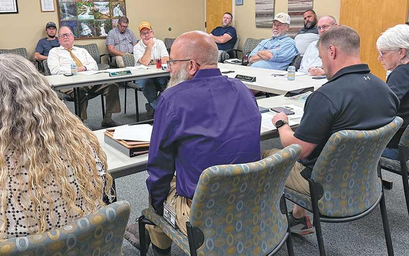 Press photo/Mia Overton - The Franklin Town Council and staff members discussed capital improvement projects during the May 18 budget work session.