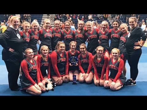 Photos submitted-Franklin’s cheerleading team featured an entire roster full of newcomers to competing on varsity. The Panthers finished 2nd at a regional pre-state tournament in October. Front row, from left: Abbie Passmore, Belle Reale, Madison Phillips, Katy Nettles, Katilyn Henry, Brielle Perry, Zoe Berkstresser. Back row: coach Bonnie Peggs, Madison Lowe, Sierra Kreis, Mackenzie Hughes, Lylian Foutty, Christa Perry, Kaylan Foutty, Kassidy Mixer, Lexi Hoyt, Michelle Perez, Alivia Gibbs, coach Lynn Baker