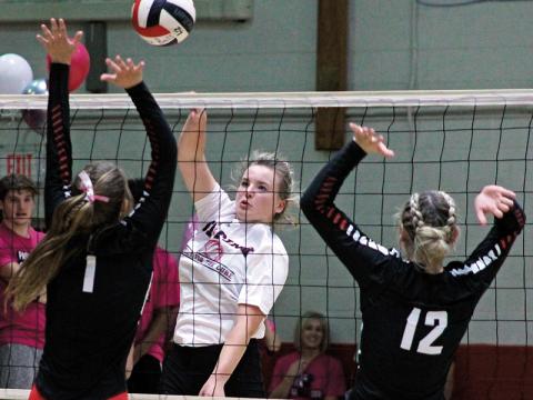 Press photo/Andy Scheidler - Alison Knop had the third-most kills in the Mountain Six Conference this past season, slamming 322. She earned all-conference honors and helped Franklin go 19-7. 