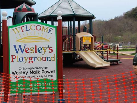 Press photo/Lee Buchanan - Wesley’s Playground at Big Bear Shelter has been closed until further notice.