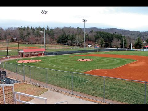 Press photo/Andy Scheidler - The baseball and soccer fields at Macon Middle School sit empty on Friday afternoon, when they would normally be bustling with action. No games, practices, workouts or skill developments are allowed with coaches until April 6, yet players in spring sports are permitted to meet on their own to stay sharp in the interim. 