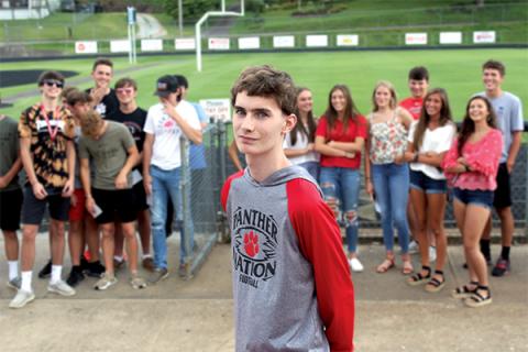 Press photo/Jake Browning - Devyn Blackburn, who is fighting to recover from severe injuries he suffered in a wreck, has been embraced by the community.