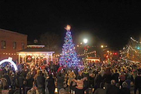 Press photo/Jake Browning - The first of two Winter Wonderland celebrations in Franklin culminated with the lighting of the town’s Christmas tree. Look for more photos of the Christmas parade and Winter Wonderland in next week’s issue.