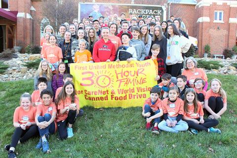 File photo – First United Methodist’s Day of Famine will help the community in a variety of ways. After a long 30 hours of fasting and making improvements to the Outreach Center, the church will have some very hungry youth members to feed.