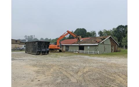 Photo submitted - Mainspring recently demolished the old SImpson Oil building and if funding from the EPA comes through, the group will develop the site to create more green space in East Franklin.