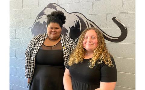 Press photo/Mia Overton Franklin High School juniors Bethany Daniel and Callie Barnett attended the Youth Legislative Assembly held April 8-10 in Raleigh.