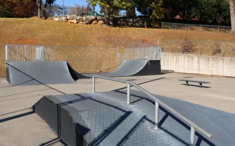 Press photo/Anissa Holland The Town of Franklin and First United Methodist Church are working on an agreement that will allow the town to operate the skatepark at the church until the new skatepark at the Whitmire property is constructed.