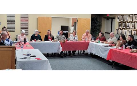 Photo/Town of Franklin Officials from the Town of Franklin and representatives from local organizations met Dec. 6 to talk about ideas for the old hospital on Riverview Street.