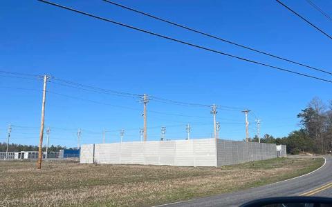 Photo/Cherokee Scout  - Macon County is considering adopting an ordinance to regulate the noise generated by crypto mines should one want to locate here. Pictured is the crypto mine off Harshaw Road near Murphy. 