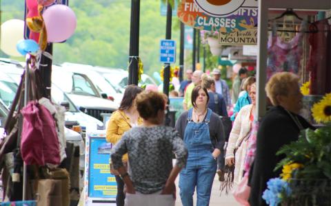 Press file photo Two business owners approached the Franklin Town Council Monday night about establishing a social district downtown. They say a social district would help draw people downtown and keep them there longer and would be a welcome addition to festivals and events.